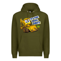 Army Green Kids The Stinky and Dirty Show  It's Fun Being Dirty Premium Hoodie - longCreatives