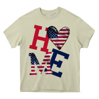 Mossy American Flag Home Heavy Core Tee - Bettercallsaul