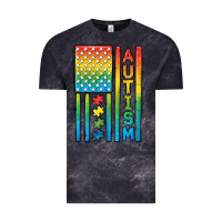Cloud Black Autism American Flag Vintage Tee - CowGirlArtShop