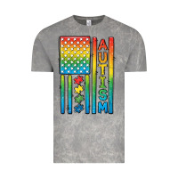 Cloud Rock Autism American Flag Vintage Tee - CowGirlArtShop