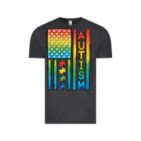 Vintage Black Autism American Flag Vintage Tee - CowGirlArtShop