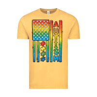 Vintage Mustard Autism American Flag Vintage Tee - CowGirlArtShop