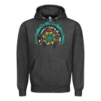 Charcoal Heather gemstone sunflower  rainbow Zipper Hoodie - Artiststas