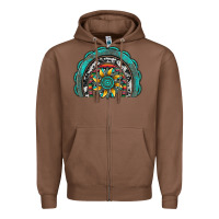 Chestnut gemstone sunflower  rainbow Zipper Hoodie - Artiststas