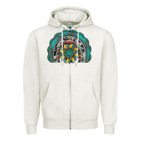 Oatmeal Heather gemstone sunflower  rainbow Zipper Hoodie - Artiststas