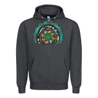 Smoke gemstone sunflower  rainbow Zipper Hoodie - Artiststas