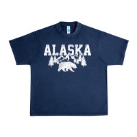 Navy Alaska Mountains Forest Hunting Usa Urban Heavy Tee - longCreatives