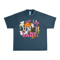Midnight Navy One hip Lunch Lady Easter Day Urban Heavy Tee - CowGirlArtShop