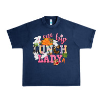 Navy One hip Lunch Lady Easter Day Urban Heavy Tee - CowGirlArtShop