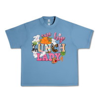 Pebble Blue One hip Lunch Lady Easter Day Urban Heavy Tee - CowGirlArtShop