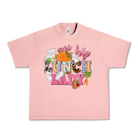 Salmon One hip Lunch Lady Easter Day Urban Heavy Tee - CowGirlArtShop