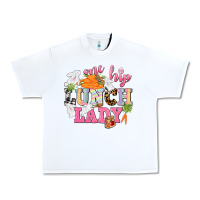 White One hip Lunch Lady Easter Day Urban Heavy Tee - CowGirlArtShop