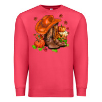 Cardinal fall pumpkins  cowgirl  and roses Premium Sweatshirt - AdoDesignShop