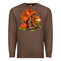 Chestnut fall pumpkins  cowgirl  and roses Premium Sweatshirt - AdoDesignShop
