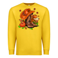 Lemon fall pumpkins  cowgirl  and roses Premium Sweatshirt - AdoDesignShop