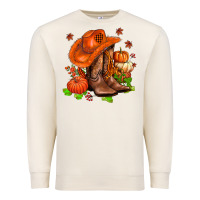 Sandshell fall pumpkins  cowgirl  and roses Premium Sweatshirt - AdoDesignShop