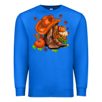 True Royal fall pumpkins  cowgirl  and roses Premium Sweatshirt - AdoDesignShop