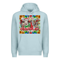 Blue Mist Love Christmas cow Premium Hoodie - CowhideDigitalArt