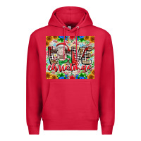 Cardinal Love Christmas cow Premium Hoodie - CowhideDigitalArt
