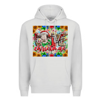 Dove Grey Love Christmas cow Premium Hoodie - CowhideDigitalArt
