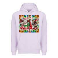 Lilac Love Christmas cow Premium Hoodie - CowhideDigitalArt