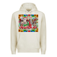 Oatmeal Heather Love Christmas cow Premium Hoodie - CowhideDigitalArt