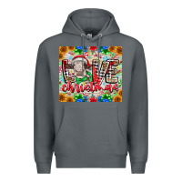 Rock Love Christmas cow Premium Hoodie - CowhideDigitalArt