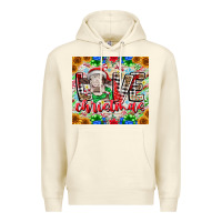 Sandshell Love Christmas cow Premium Hoodie - CowhideDigitalArt