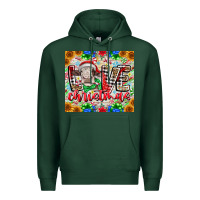 Sports Green Love Christmas cow Premium Hoodie - CowhideDigitalArt
