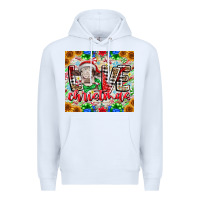 White Love Christmas cow Premium Hoodie - CowhideDigitalArt