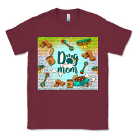 Burgundy dog mom Classic Tee - TumblerDesignByShophia