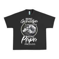 Pigment Black being grandpa is an honor being papa is priceless, gift dad Urban Heavy Tee - longCreatives