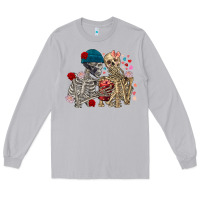Moon Dust Skeleton couple Valentine's Day Long Sleeve Tee - FaDigitalArtStudio