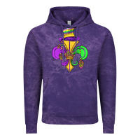 Cloud Purple fleur de lis Vintage Hoodie - OliviaCreatesArt
