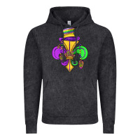 Vintage Black fleur de lis Vintage Hoodie - OliviaCreatesArt