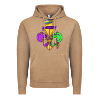 Vintage Coffee fleur de lis Vintage Hoodie - OliviaCreatesArt
