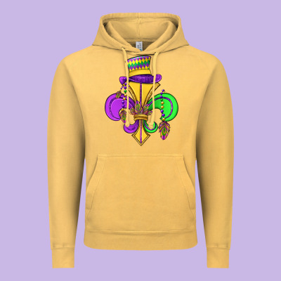 Fleur De Lis Vintage Hoodie Designed By Oliviacreatesart