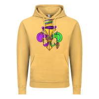 Vintage Mustard fleur de lis Vintage Hoodie - OliviaCreatesArt
