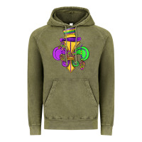 Vintage Olive fleur de lis Vintage Hoodie - OliviaCreatesArt