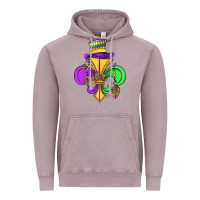 Vintage Zinc fleur de lis Vintage Hoodie - OliviaCreatesArt