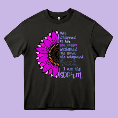 I Am The Storm Sunflower Heavy Core Tee Designed By Bettercallsaul