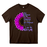Chocolate Brown I Am The Storm sunflower Heavy Core Tee - Bettercallsaul