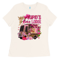 Bone Cupid's love lodge with truck Valentine's Day Ladies Tee - HowdyJamesFarm