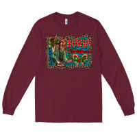 Burgundy howdy christmas boots Long Sleeve Tee - RanaPortraitStore