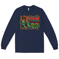 Navy howdy christmas boots Long Sleeve Tee - RanaPortraitStore