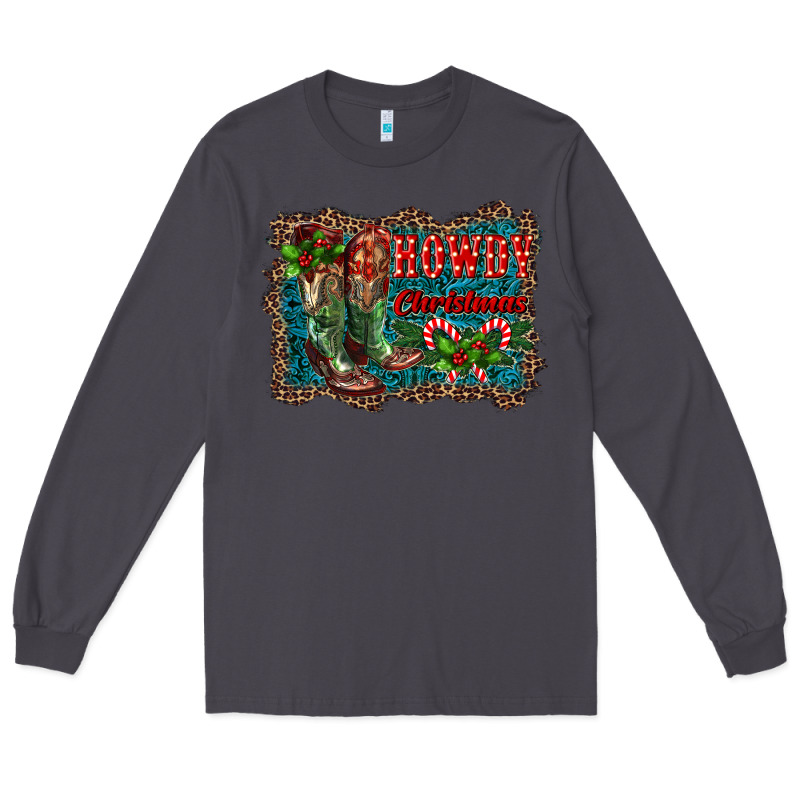Howdy Christmas Boots Long Sleeve Tee by RanaPortraitStore | Teevron