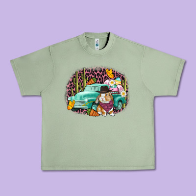 Western Rabbit Easter Day Urban Heavy Tee Designed By Cowgirlartshop