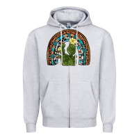 Heather Grey cactus gemstone rainbow Zipper Hoodie - Artiststas