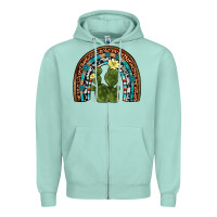 Seafoam cactus gemstone rainbow Zipper Hoodie - Artiststas