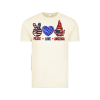 Vintage Arctic Peace love America with gnome 4th of july Vintage Tee - HowdyJamesFarm